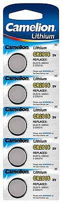5x PILE BATTERIE PILA CAMELION LITHIUM LITIO PHOTO CR 2016 CR2016 3V 3 VOLT
