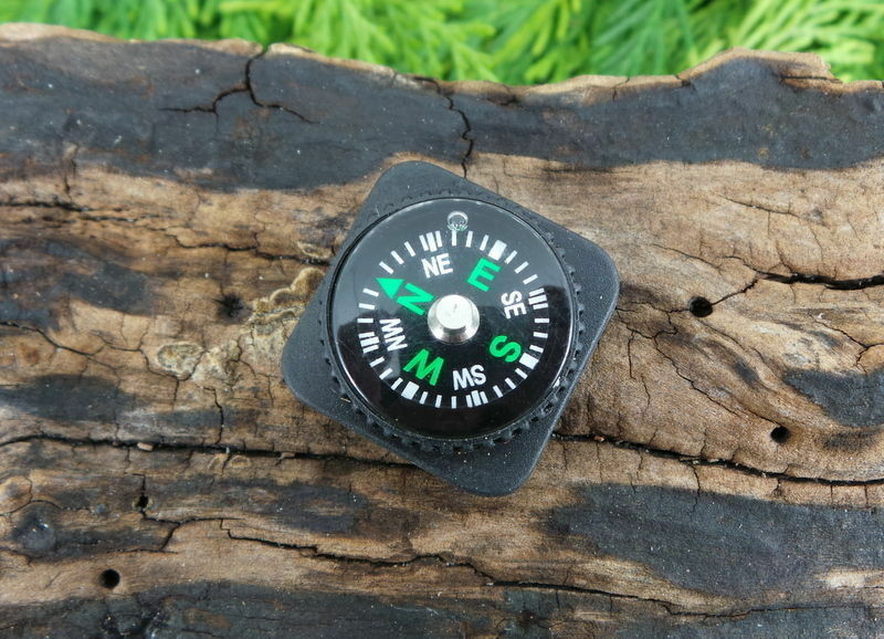 2CM WATCH STRAP BUTTON COMPASS FIT UP TO 22MM STRAPS PARACORD BUSHCRAFT SURVIVAL - immagine 2