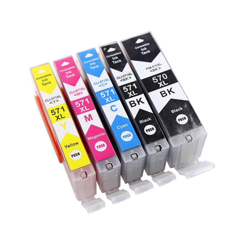 KIT 5 CARTUCCE COMPATIBILI XL PER CANON PIXMA MG 5750 5751 5752 5753 6850 6851