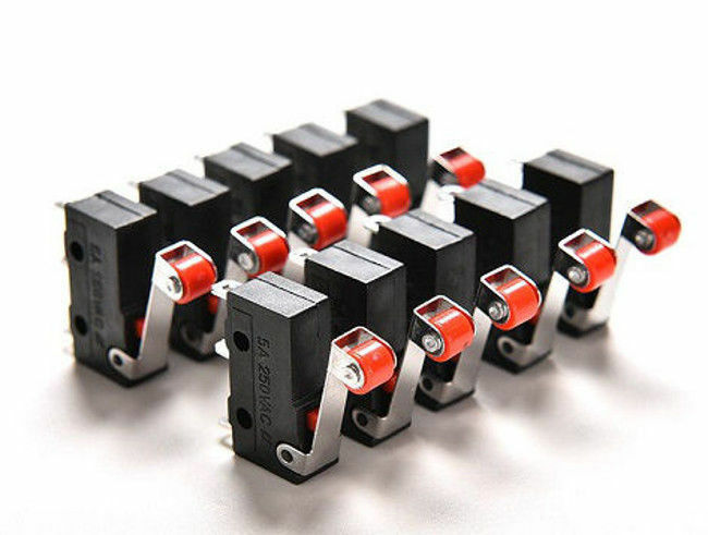 10 x Microswitch leva con rotella miniatura pulsante fine corsa 1A 250 V SPDT