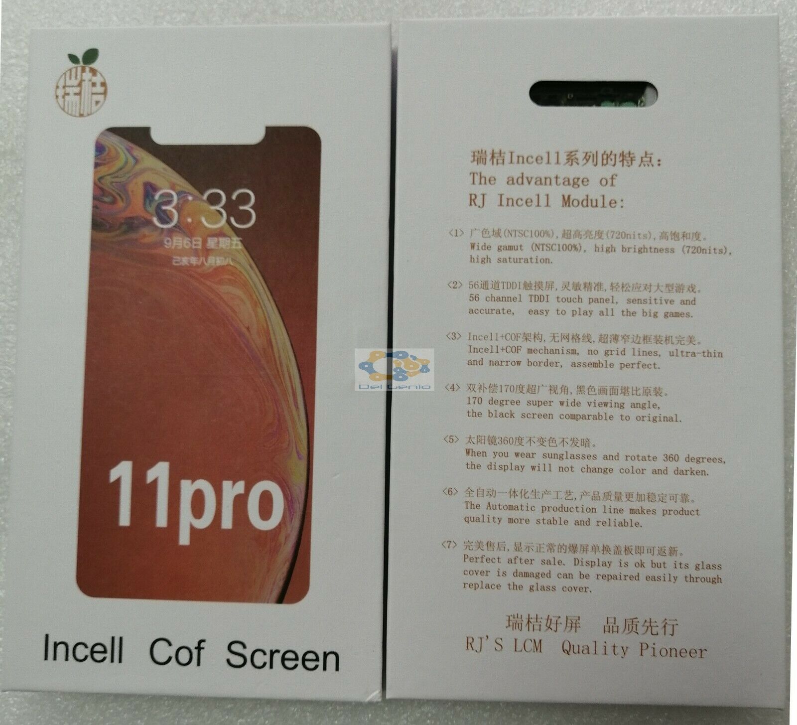 DISPLAY LCD PER APPLE IPHONE 11 PRO TOUCH SCREEN SCHERMO INCELL VETRO NERO