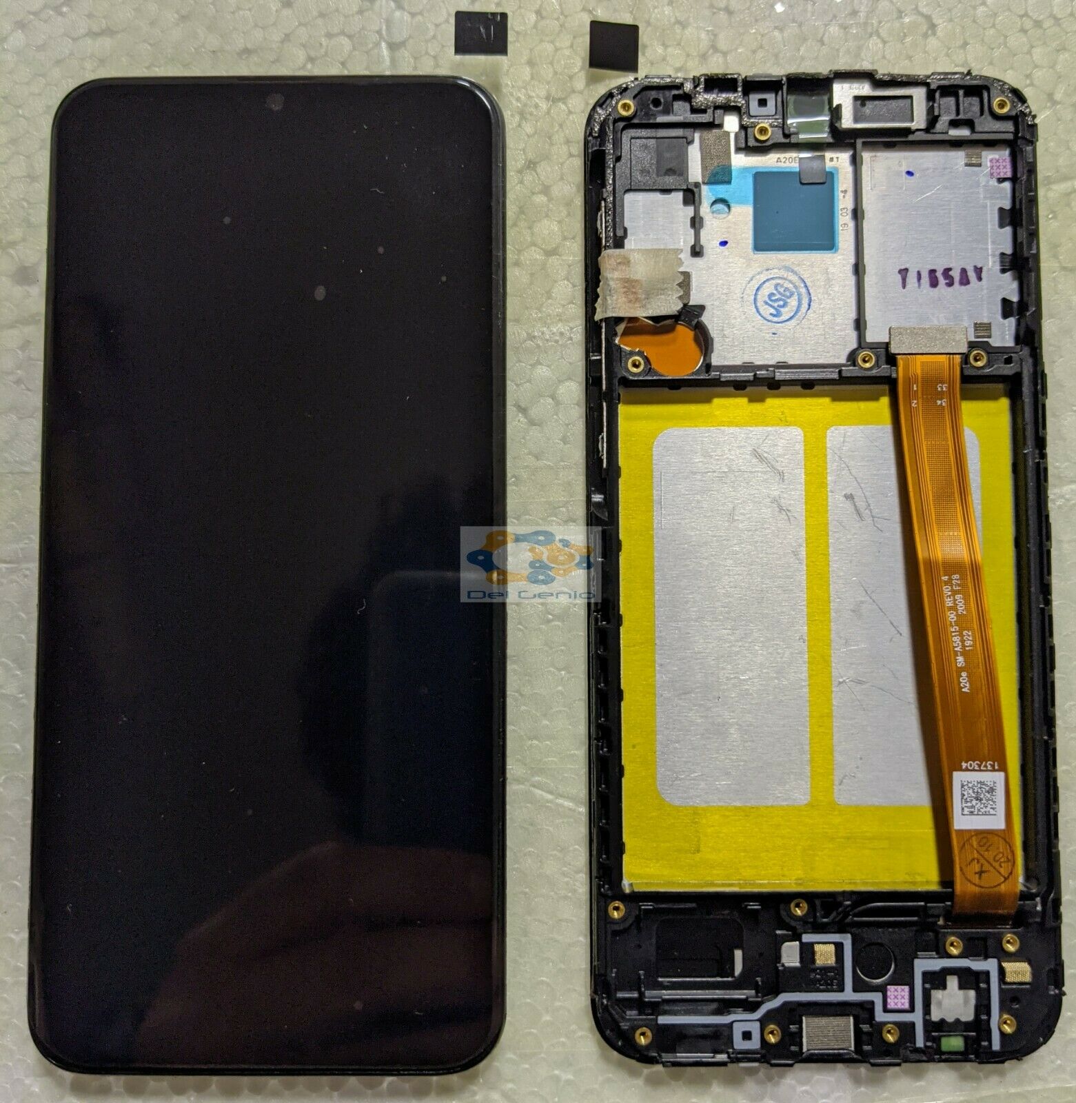DISPLAY LCD COMPLETA SAMSUNG GALAXY A20E SM A202F TOUCH SCHERMO VETRO+FRAME NERO