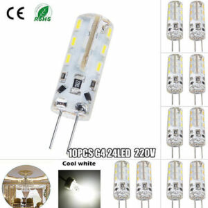 10PCS G4 luci 24 LED 3014 SMD capsula Bulbi lampade a luce FREDDA bianca AC 220V