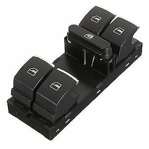 PULSANTIERA COMANDO ALZACRISTALLI PER VW GOLF 5 6 SEAT IBIZA 5ND959857 -CROMATA-