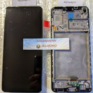 DISPLAY LCD PARI ORIGINALE SAMSUNG GALAXY A21S SM A217F TOUCH SCHERMO VETRO NERO