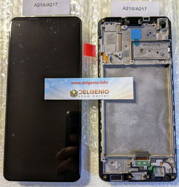 DISPLAY LCD PARI ORIGINALE SAMSUNG GALAXY A21S SM A217F TOUCH SCHERMO VETRO NERO