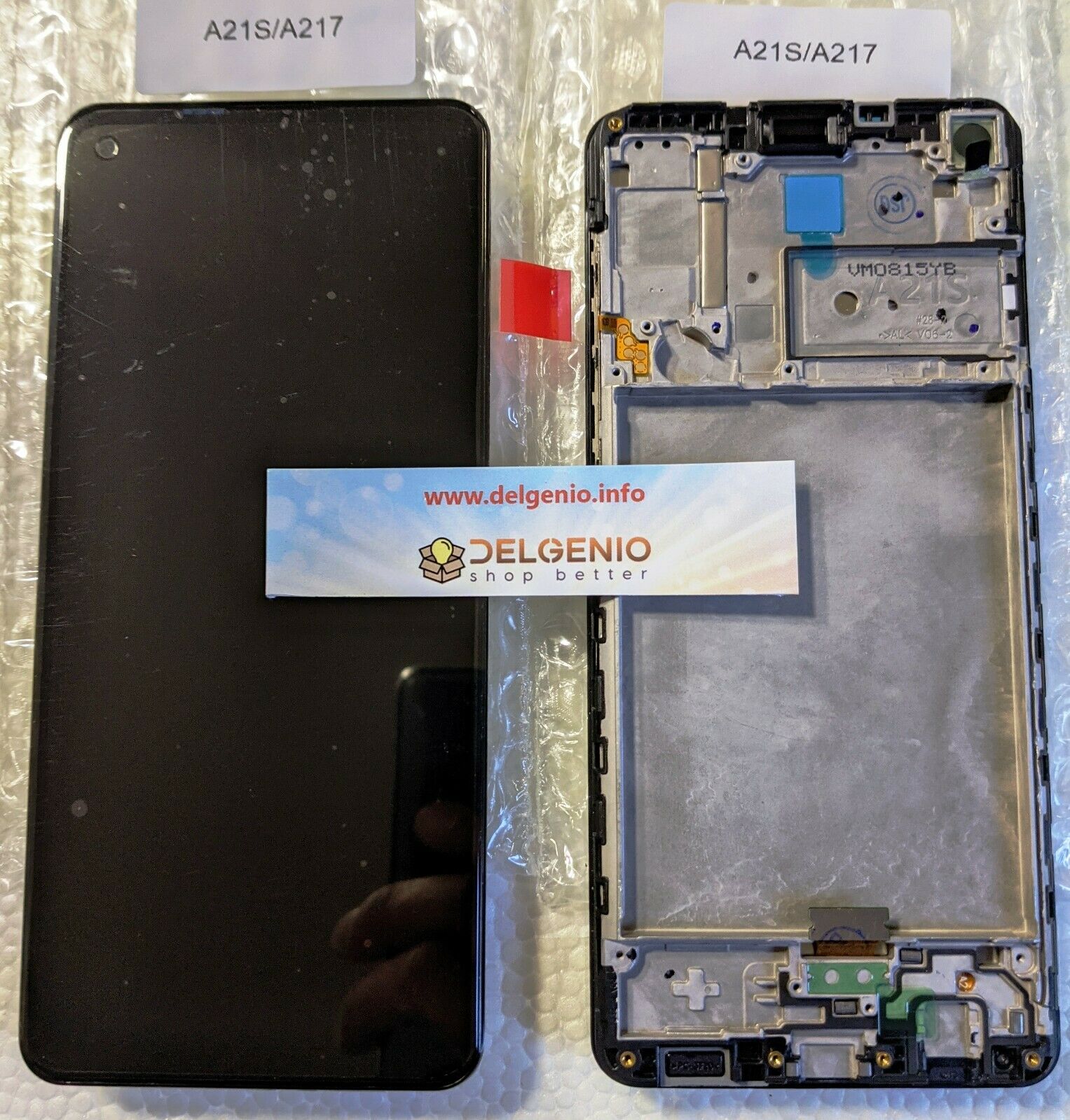 DISPLAY LCD PARI ORIGINALE SAMSUNG GALAXY A21S SM A217F TOUCH SCHERMO VETRO NERO