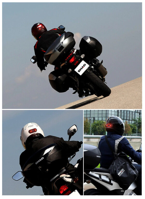 LUCE FARO A LED DA TESTA CASCO 4 LED ADATTO PER MOTO MONOPATTINO EBIKE E-BIKE - immagine 10