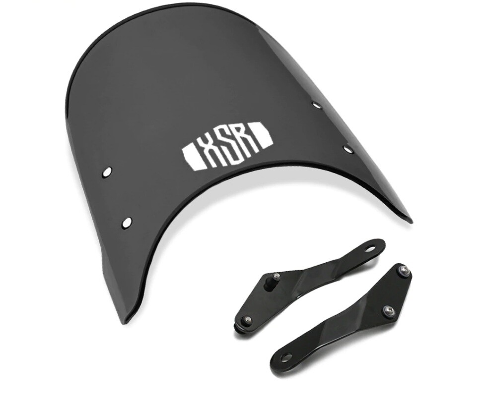 SCHERMO CUPOLINO PARABREZZA FLY PER YAMAHA XSR 155 250 300 700 900 NERO - immagine 2