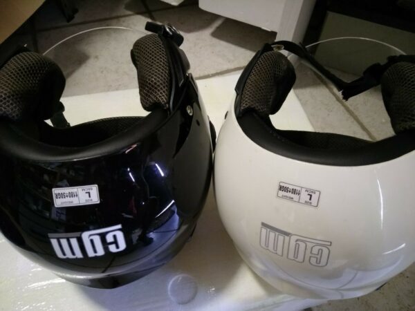 coppia 2 CASCO JET DEMI JET MOTO SCOOTER CGM LUCIDO CON VISIERA OMOLOGATO TG L - immagine 3