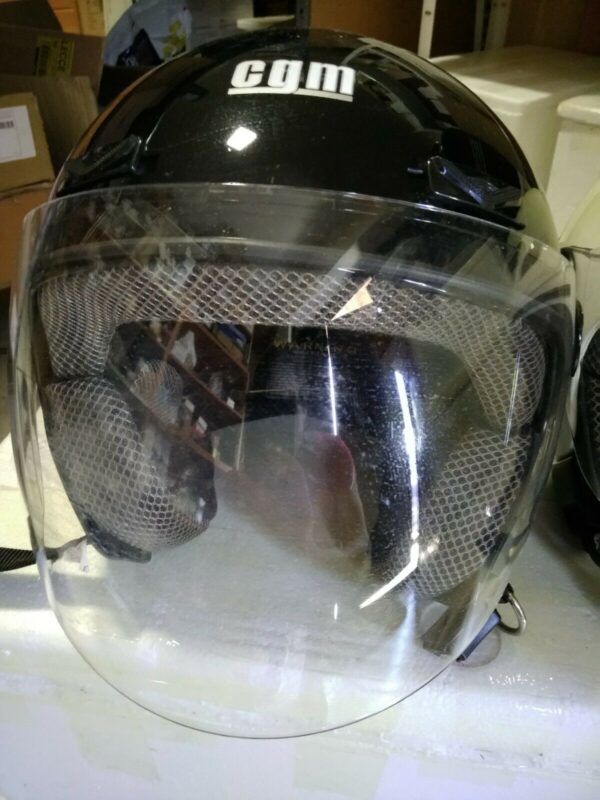 coppia 2 CASCO JET DEMI JET MOTO SCOOTER CGM LUCIDO CON VISIERA OMOLOGATO TG L - immagine 4