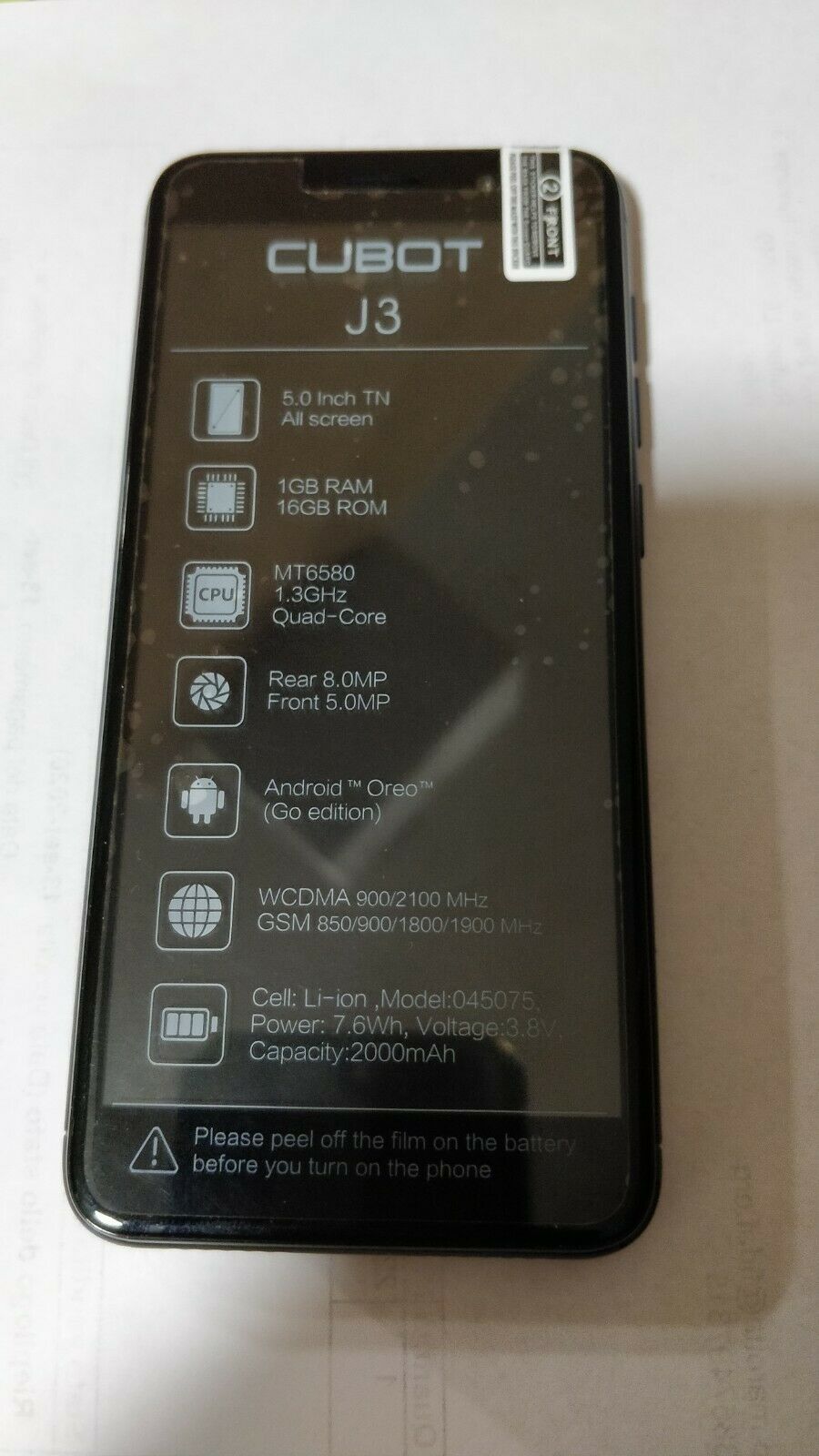 Cubot J3 3G Smartphone Viso ID 16 GB di ROM 1 GB di RAM MT6580 Quad-core da G3X1 - immagine 2