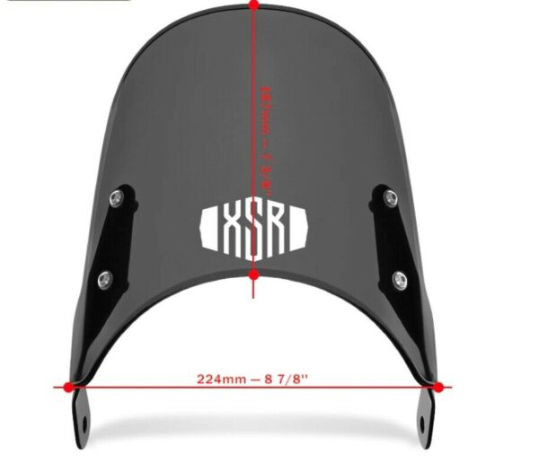 SCHERMO CUPOLINO PARABREZZA FLY PER YAMAHA XSR 155 250 300 700 900 NERO - immagine 3