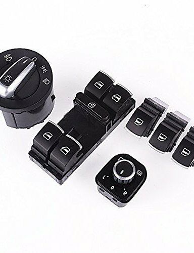 PER VW GOLF V SET INTERRUTTORE DEVIOLUCI SPECCHI PULSANTERIA ALZAVETRI 5K0959565 - immagine 2