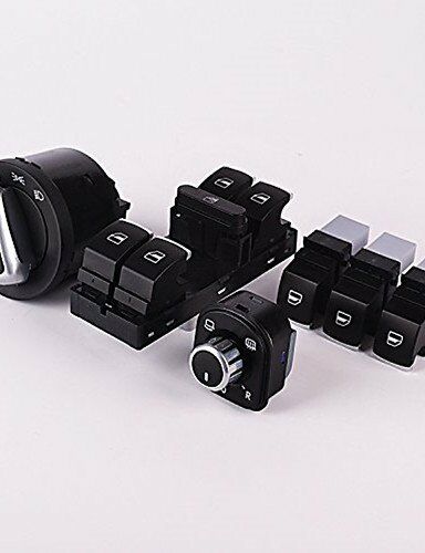 PER VW GOLF V SET INTERRUTTORE DEVIOLUCI SPECCHI PULSANTERIA ALZAVETRI 5K0959565 - immagine 6