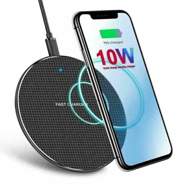 Luxury Qi Fast Wireless Charger Charging Pad For Apple iPhone 12 XS Max Xr X 11 - immagine 2