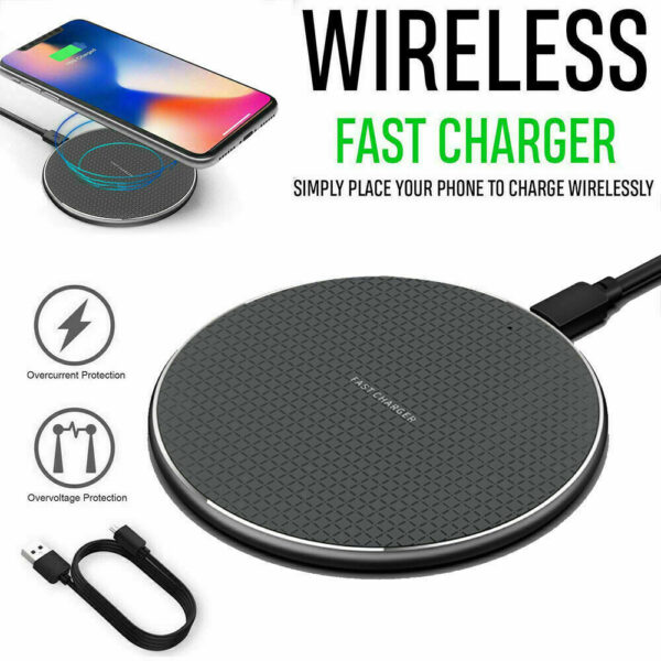 Luxury Qi Fast Wireless Charger Charging Pad For Apple iPhone 12 XS Max Xr X 11 - immagine 4