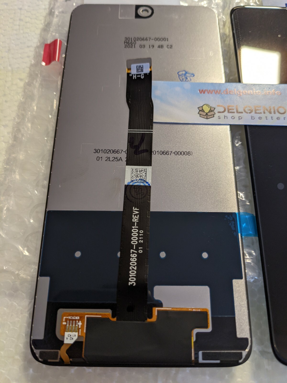 DISPLAY LCD HUAWEI P SMART 2021 PPA-LX2 TOUCH SCREEN HONOR X 10 LITE VETRO NERO - immagine 2