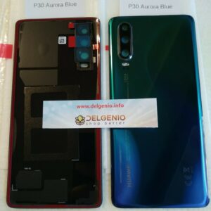 BACK COVER SCOCCA POSTERIORE COPRI BATTERY HUAWEI P30 ELE-L29 ELE-L09 AURORA BLU