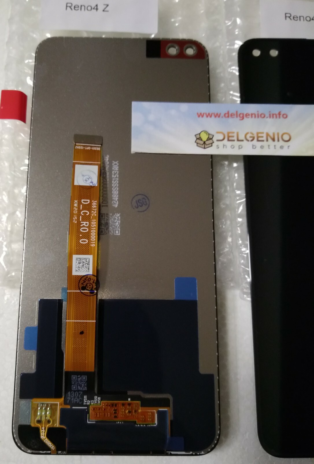 DISPLAY LCD OPPO RENO 4 Z 5G CPH2065 SCHERMO TOUCH SCREEN ORIGINALE VETRO NERO - immagine 2