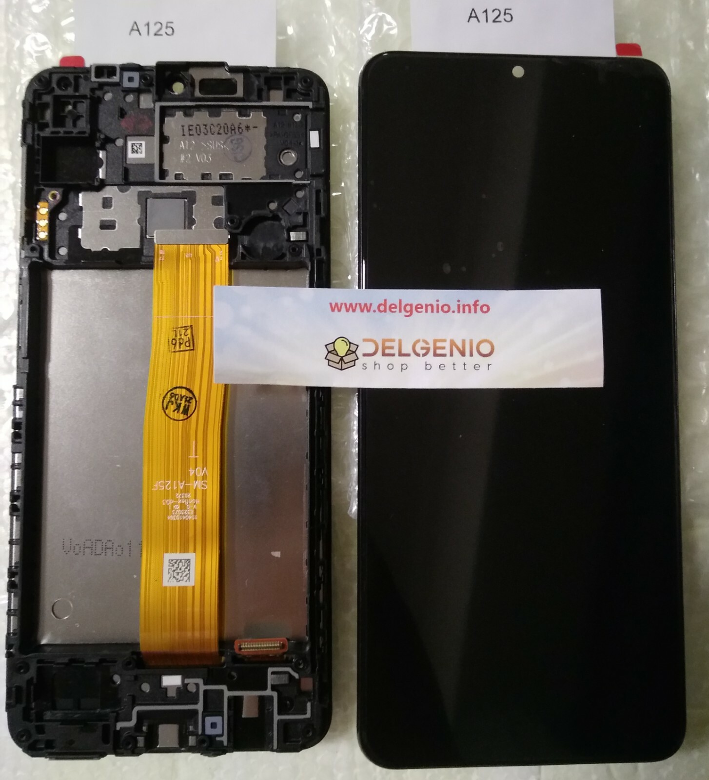 Display LCD Originale Touch Screen Frame per Samsung Galaxy A12 SM-A125FN Nero
