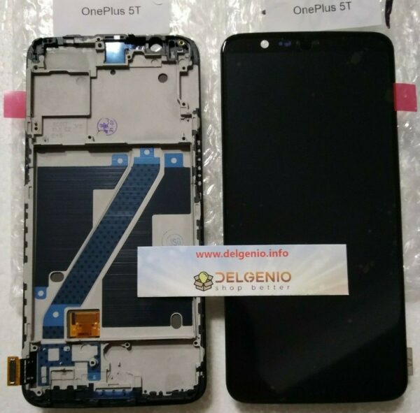 DISPLAY AMOLED+TOUCH SCREEN ORIGINALE ONEPLUS 5T A5010 NERO VETRO OLED LCD NUOVO