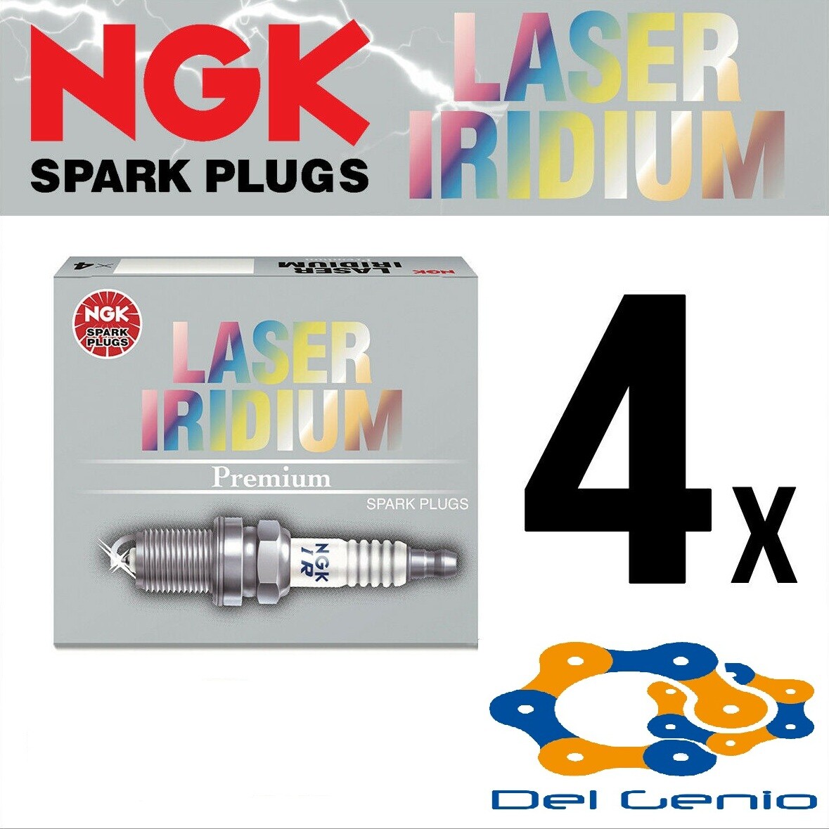 4 x CANDELA CANDELE NGK silzkr 7C11S 92932 LASER IRIDIUM SPARK PLUGS ILZKR7C11S