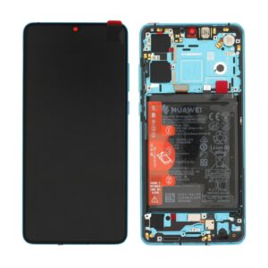 Display LCD Service Pack Originale + Battery Per HUAWEI P30 ELE-L09 Aurora Blue