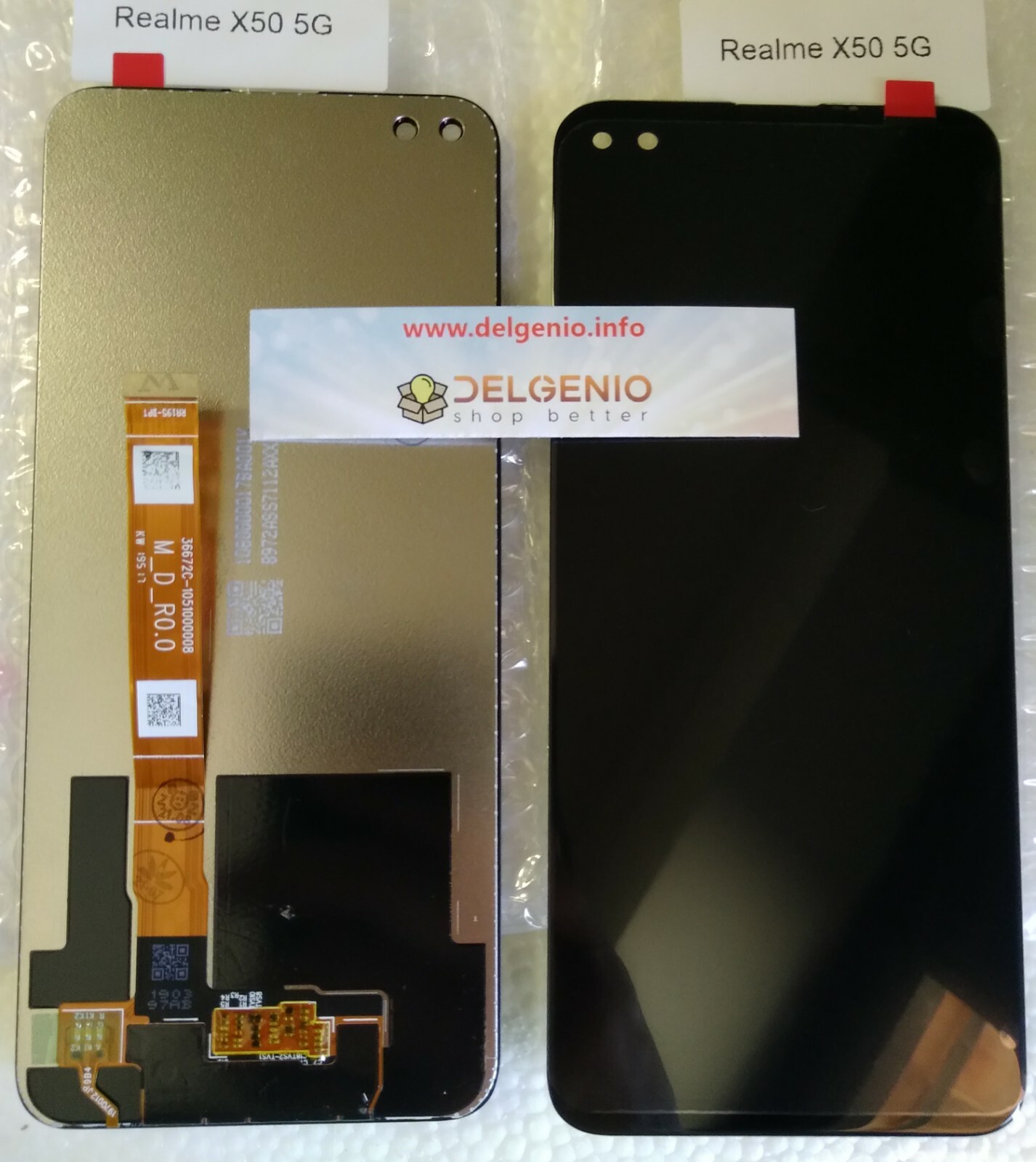 LCD DISPLAY per OPPO REALME X50 5G ORIGINALE RMX2144 RMX2051 RMX2025 NERO ITALIA