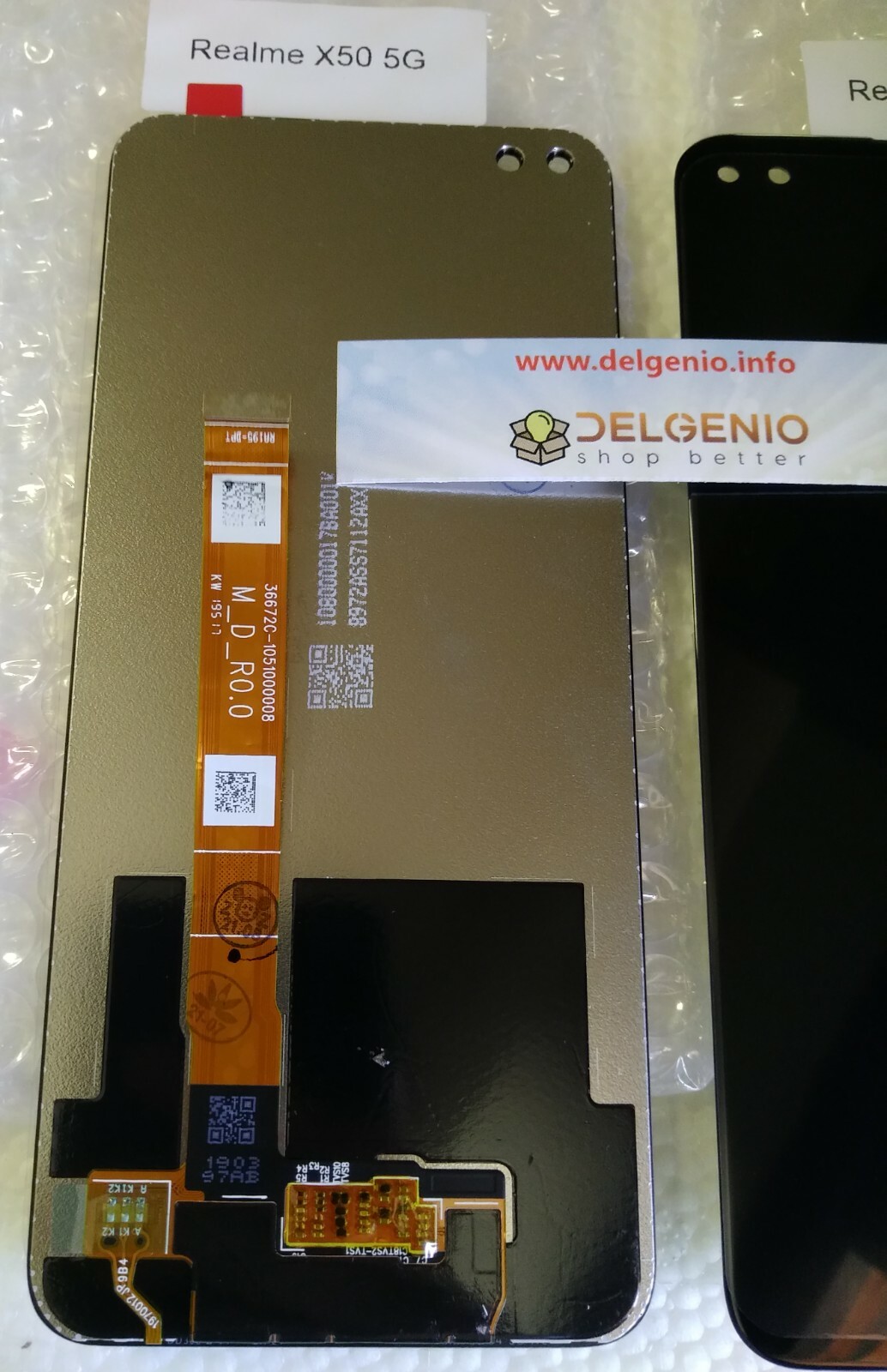 LCD DISPLAY per OPPO REALME X50 5G ORIGINALE RMX2144 RMX2051 RMX2025 NERO ITALIA - immagine 2