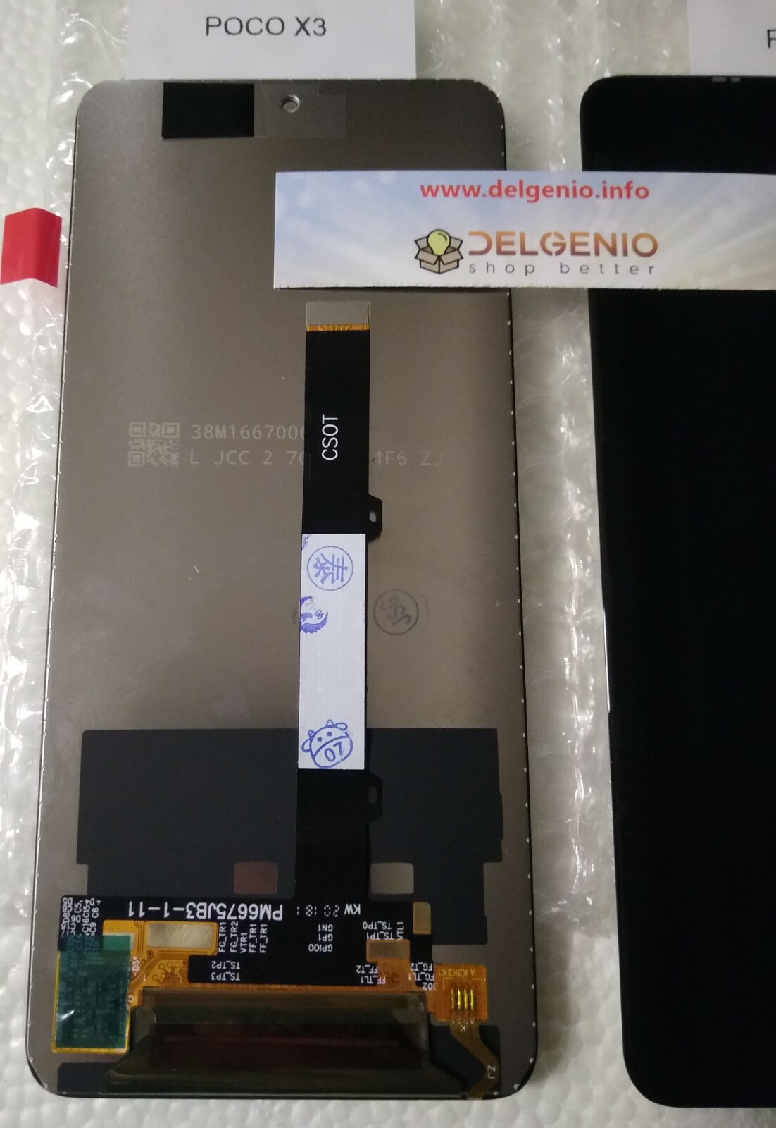 DISPLAY TOUCH SCREEN VETRO XIAOMI POCO X3 M2007J20CG M2007J20CT LCD SCHERMO NERO - immagine 2