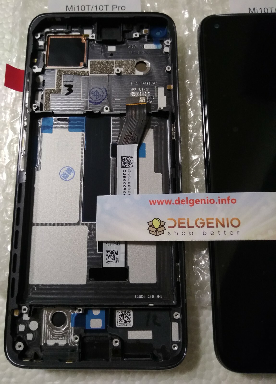 DISPLAY LCD ORIGINALE FRAME XIAOMI Mi 10T /10T Pro REDMI K30S TOUCH VETRO NERO - immagine 2
