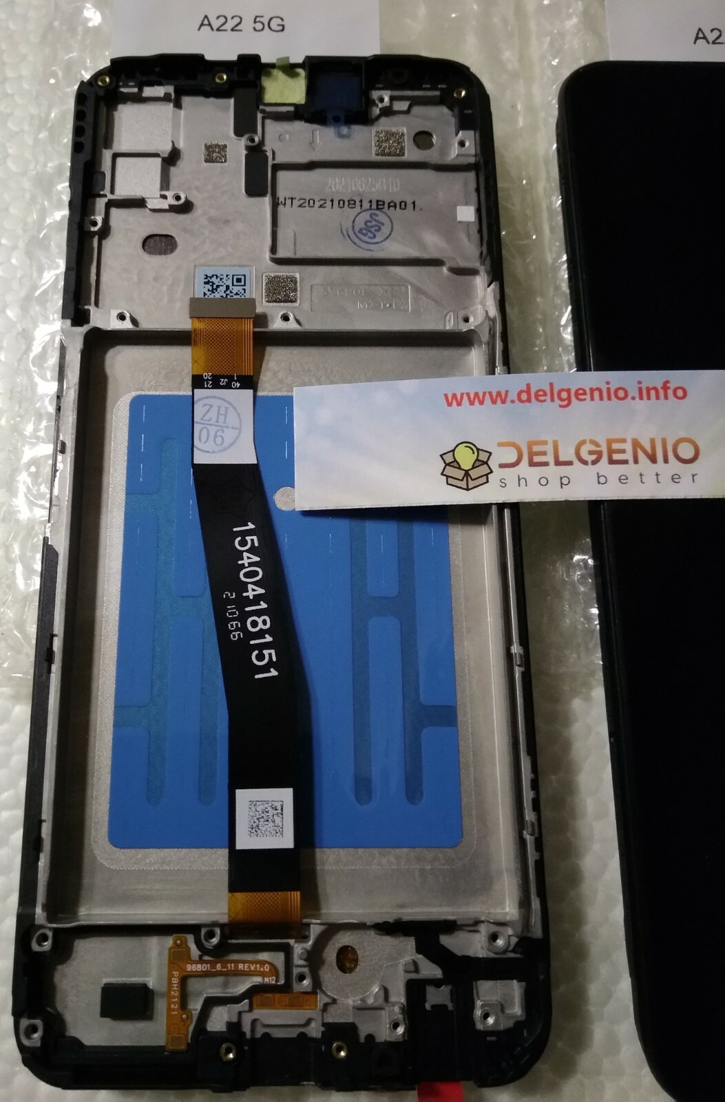 DISPLAY LCD VETRO TOUCH SCREEN ORIGINALE SAMSUNG GALAXY SM-A226 A22 5G NERO - immagine 2