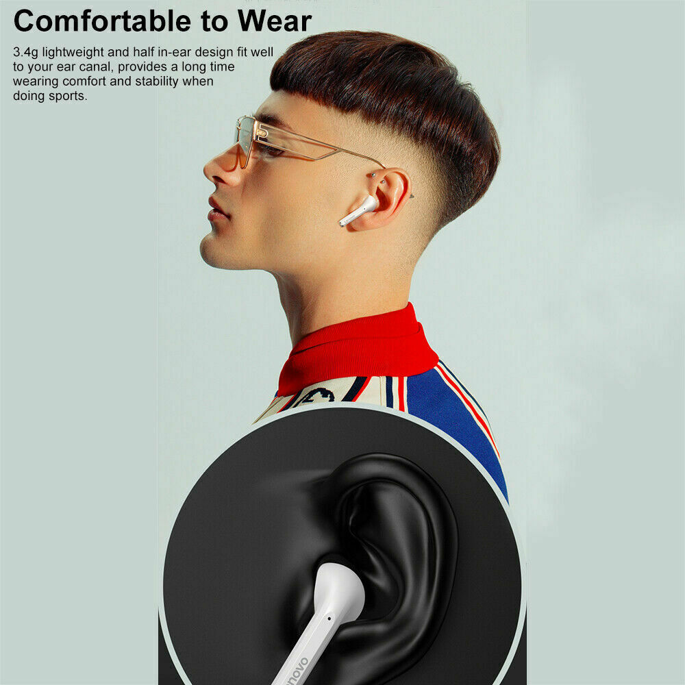 Lenovo LP2 Cuffie Tws bluetooth 5.0 SPORTS Auricolari Hi-Fi Aac HD Audio BLACK - immagine 5