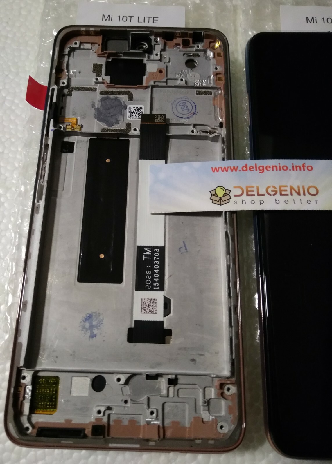 DISPLAY LCD + TOUCH ORIGINALE XIAOMI Mi 10T LITE M2007J17G VETRO FRAME ROSA GOLD - immagine 2