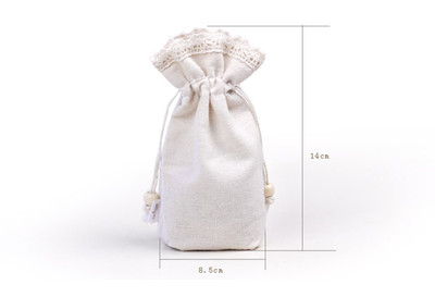 set 10 SACCHETTI JUTA YUTA SEGNAPOSTO SEGNA POSTO BOMBONIERE MATRIMONIO shabby - immagine 2