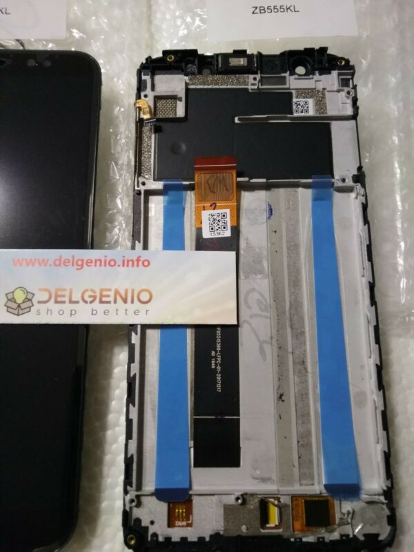 DISPLAY LCD ASUS ZENFONE MAX M1 ZB555KL ZB556KL X00PD TOUCH SCREEN + FRAME NERO - immagine 2