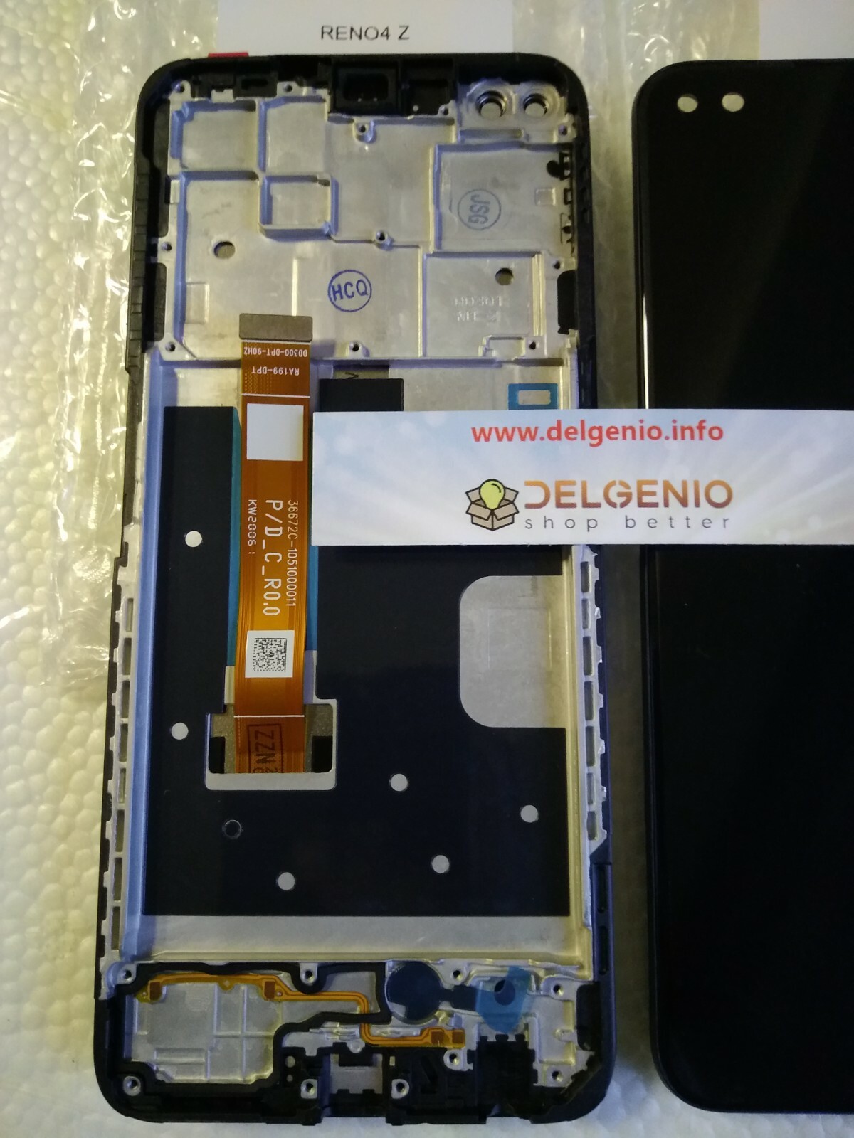 DISPLAY LCD OPPO RENO 4 Z 5G CPH2065 SCHERMO TOUCH SCREEN CON FRAME ORIGINALE - immagine 2