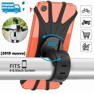 SUPPORTO SMARTPHONE BICI BIKE MOTO PORTA TELEFONO CELLULARE GPS UNIVERSALE 360°