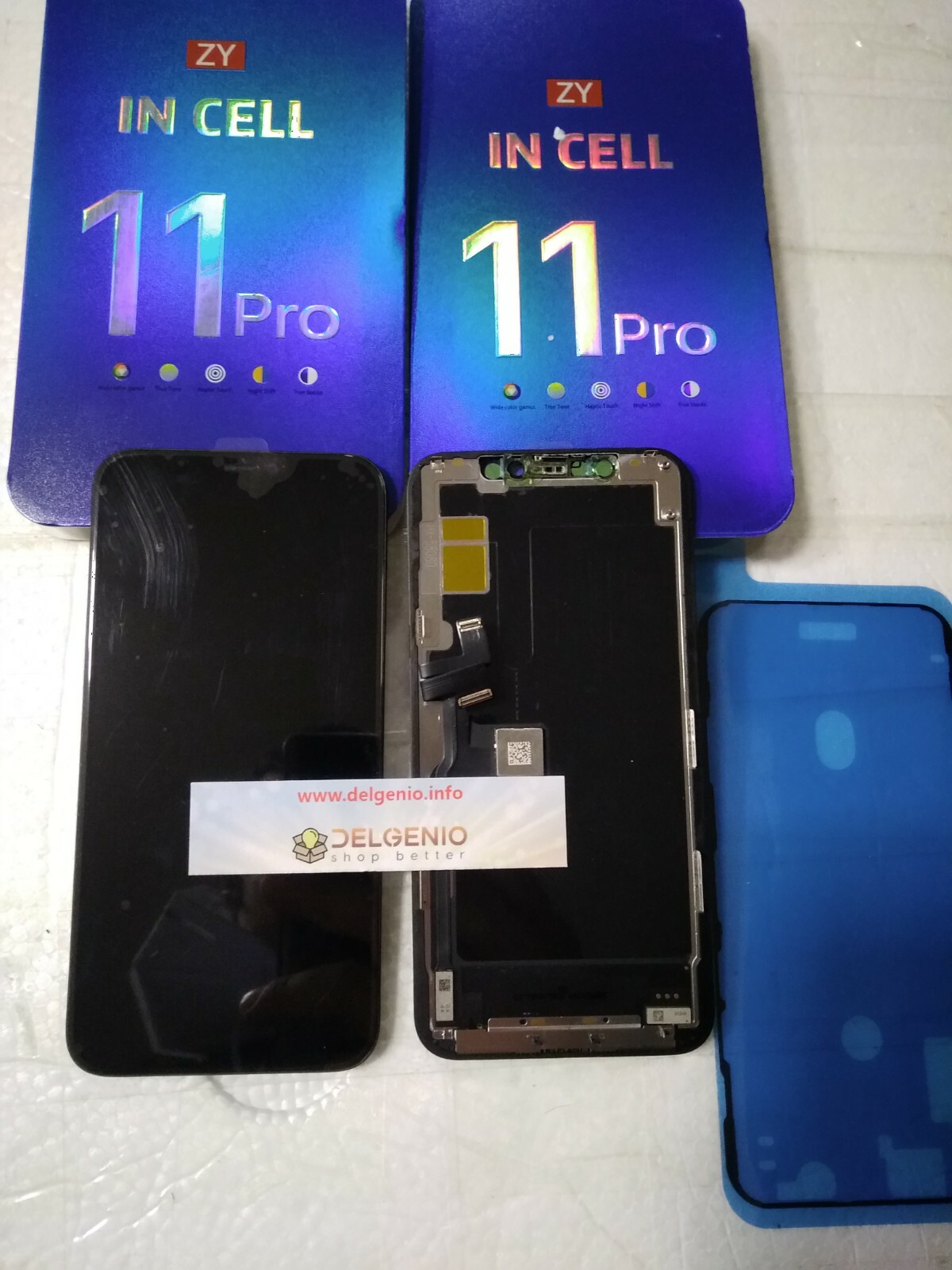 IPHONE 11 PRO OLED LCD SCHERMO ZY TOP DISPLAY TOUCH SCREEN VETRO FRAME NERO