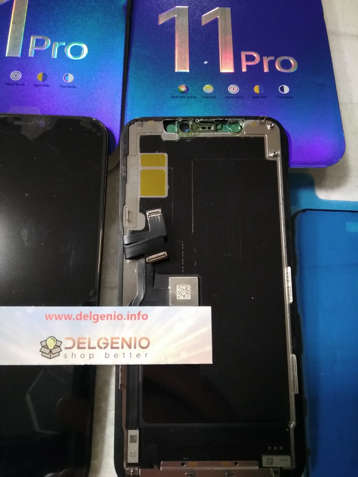 IPHONE 11 PRO OLED LCD SCHERMO ZY TOP DISPLAY TOUCH SCREEN VETRO FRAME NERO - immagine 3