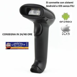 LETTORE CODICE A BARRE BARCODE SCANNER BLUETOOTH SENZA FILI WIRELESS android IOS