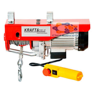 Paranco elettrico verricello montacarichi a fune Kraft&Dele 250/500 KG SOLLEVA