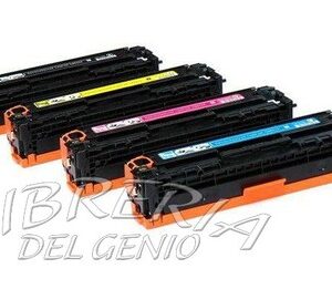 KIT 4 TONER X PER HP CE320A CE321A CE322A CE323A XXL 128A CP1525N CP1525NW 1525
