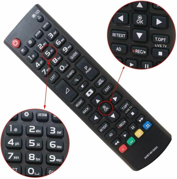 Telecomando LG NON ORIGINALE per AKB7491532432LH590U 32LH604V 43LH630V 43UH664V - immagine 4