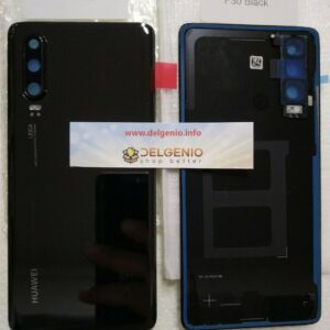 BACK COVER SCOCCA VETRO CAM POSTERIORE NERO BLACK ORIGINALE HUAWEI P30 ELE-L29