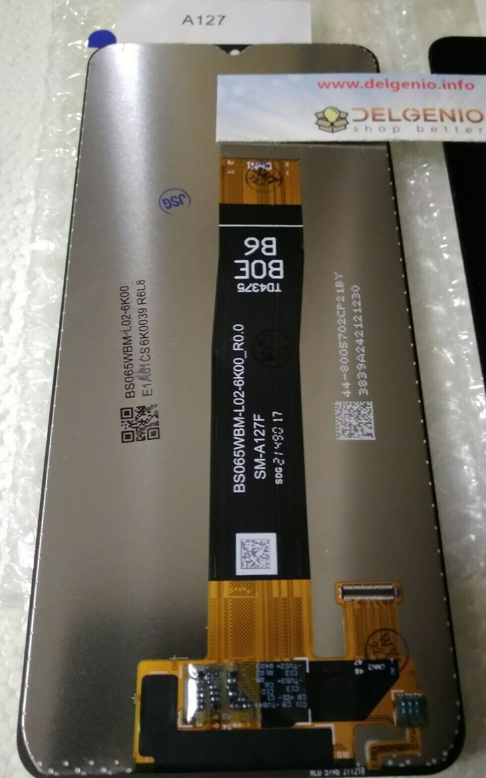 DISPLAY LCD ORIGINALE 100% SAMSUNG GALAXY A12 SM-A127 F/DSN TOUCH VETRO SCHERMO - immagine 2