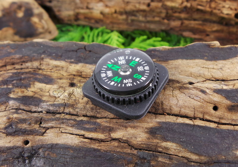 2CM WATCH STRAP BUTTON COMPASS FIT UP TO 22MM STRAPS PARACORD BUSHCRAFT SURVIVAL - immagine 3