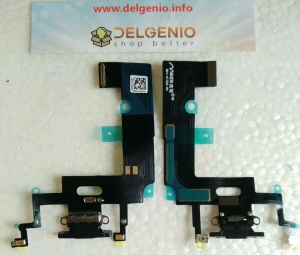 CONNETTORE RICARICA PER APPLE iPhone XR FLAT FLEX MICROFONO DOCK CARICA USB NERO