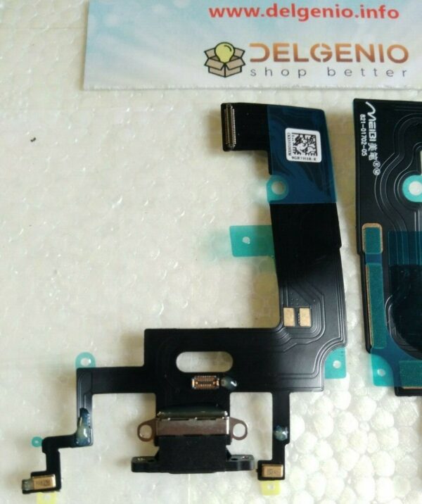 CONNETTORE RICARICA PER APPLE iPhone XR FLAT FLEX MICROFONO DOCK CARICA USB NERO - immagine 2